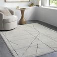 Architect Galey Alix Rug - Modern Scandi High Pile - GAAR2304 - Ivory & Black - Sizes Available
