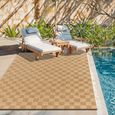 Pismo Rug - Beach Jute Checkered - PMB2310 - Brown - Sizes Available