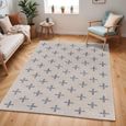 Tuareg Rug - TRG2358 - Ivory & Blue - Sizes Available