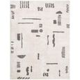 Fossay Rug - Machine Washable Modern Shaggy - FSG2303 - Beige & Charcoal - Sizes Available