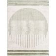 Fossay Rug - Machine Washable Modern Shaggy - FSG2307 - Ivory & Green - Sizes Available