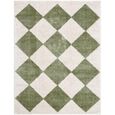 Fossay Rug - Machine Washable Modern Shaggy - FSG2325 - Ivory & Green - Sizes Available
