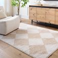 Fossay Rug - Machine Washable Modern Shaggy - FSG2324 - Beige - Sizes Available