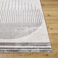 Fossay Rug - Machine Washable Modern Shaggy - FSG2308 - Ivory & Charcoal - Sizes Available