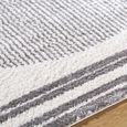 Fossay Rug - Machine Washable Modern Shaggy - FSG2308 - Ivory & Charcoal - Sizes Available