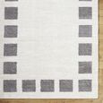 Fossay Rug - Machine Washable Modern Shaggy - FSG2316 - Ivory & Charcoal - Sizes Available