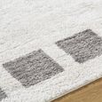 Fossay Rug - Machine Washable Modern Shaggy - FSG2316 - Ivory & Charcoal - Sizes Available