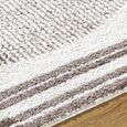 Fossay Rug - Machine Washable Modern Shaggy - FSG2305 - Ivory & Dark Brown - Sizes Available
