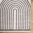 Fossay Rug - Machine Washable Modern Shaggy - FSG2310 - Ivory & Dark Brown - Sizes Available