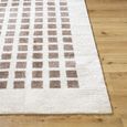 Fossay Rug - Machine Washable Modern Shaggy - FSG2318 - Ivory & Dark Brown - Sizes Available