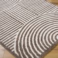 Fossay Rug - Machine Washable Modern Shaggy - FSG2331 - Ivory & Dark Brown - Sizes Available