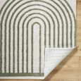 Fossay Rug - Machine Washable Modern Shaggy - FSG2312 - Ivory & Green - Sizes Available