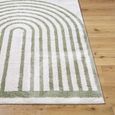 Fossay Rug - Machine Washable Modern Shaggy - FSG2312 - Ivory & Green - Sizes Available
