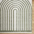 Fossay Rug - Machine Washable Modern Shaggy - FSG2312 - Ivory & Green - Sizes Available
