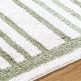 Fossay Rug - Machine Washable Modern Shaggy - FSG2312 - Ivory & Green - Sizes Available