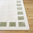 Fossay Rug - Machine Washable Modern Shaggy - FSG2315 - Ivory & Green - Sizes Available