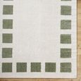Fossay Rug - Machine Washable Modern Shaggy - FSG2315 - Ivory & Green - Sizes Available