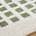Fossay Rug - Machine Washable Modern Shaggy - FSG2320 - Ivory & Green - Sizes Available