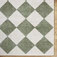 Fossay Rug - Machine Washable Modern Shaggy - FSG2325 - Ivory & Green - Sizes Available