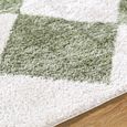 Fossay Rug - Machine Washable Modern Shaggy - FSG2325 - Ivory & Green - Sizes Available