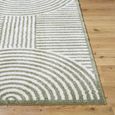 Fossay Rug - Machine Washable Modern Shaggy - FSG2333 - Ivory & Green - Sizes Available