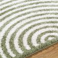 Fossay Rug - Machine Washable Modern Shaggy - FSG2333 - Ivory & Green - Sizes Available
