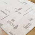 Fossay Rug - Machine Washable Modern Shaggy - FSG2304 - Medium Ivory & Grey - Sizes Available