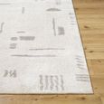 Fossay Rug - Machine Washable Modern Shaggy - FSG2304 - Medium Ivory & Grey - Sizes Available