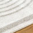 Fossay Rug - Machine Washable Modern Shaggy - FSG2313 - Medium Ivory & Grey - Sizes Available