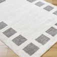 Fossay Rug - Machine Washable Modern Shaggy - FSG2317 - Medium Ivory & Grey - Sizes Available