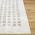 Fossay Rug - Machine Washable Modern Shaggy - FSG2322 - Medium Ivory & Grey - Sizes Available