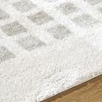 Fossay Rug - Machine Washable Modern Shaggy - FSG2322 - Medium Ivory & Grey - Sizes Available