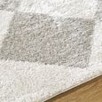 Fossay Rug - Machine Washable Modern Shaggy - FSG2327 - Medium Ivory & Grey - Sizes Available