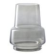 Round Vase - Smoked Grey Glass