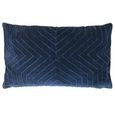 Clearance - Furn Mahal Geometric Cushion - 30cm x 50cm - Navy Blue - FSS15926