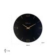 Byram Wall Clock - Round - Black and Gold - Metal