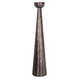 Saphira Candle Holder - Cone Base - Smoke - Aluminium