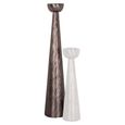 Saphira Candle Holder - Cone Base - Smoke - Aluminium