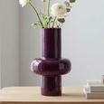 Ashlyn Vase - Burgundy - Large - Metal