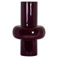 Ashlyn Vase - Burgundy - Large - Metal