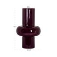 Ashlyn Vase - Burgundy - Large - Metal