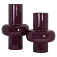 Ashlyn Vase - Burgundy - Small - Metal