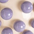 Dotty Vase - Round - Cream and Purple - Ceramic