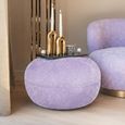 Jace Purple Fabric Pouffe