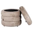 Adele Natural Fabric Pouffe