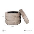 Adele Natural Fabric Pouffe