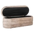 Camille Natural Fabric Pouffe