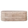 Camille Natural Fabric Pouffe