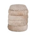 Camille Natural Fabric Pouffe
