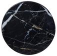 Allentown Black Marble Look Round Wall Mirror